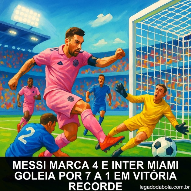 Messi Scores 4 as Inter Miami Win 7-1 in Record Rout