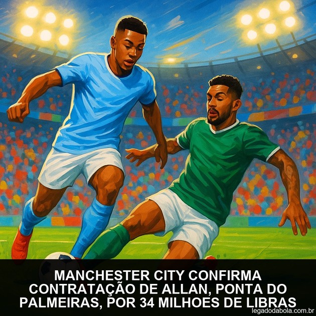 Manchester City confirma contratação de Allan, ponta do Palmeiras, por 34 milhoes de libras