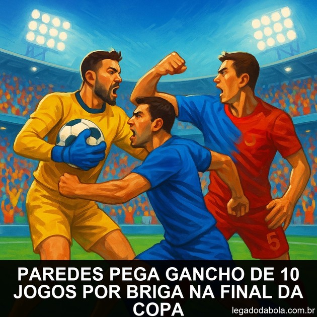 Paredes pega gancho de 10 jogos por briga na final da Copa