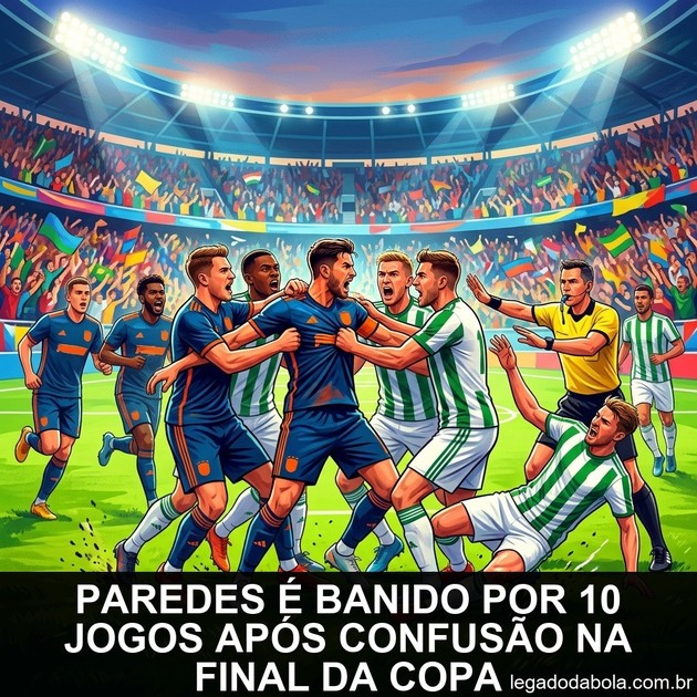 Paredes é banido por 10 jogos após confusão na final da Copa