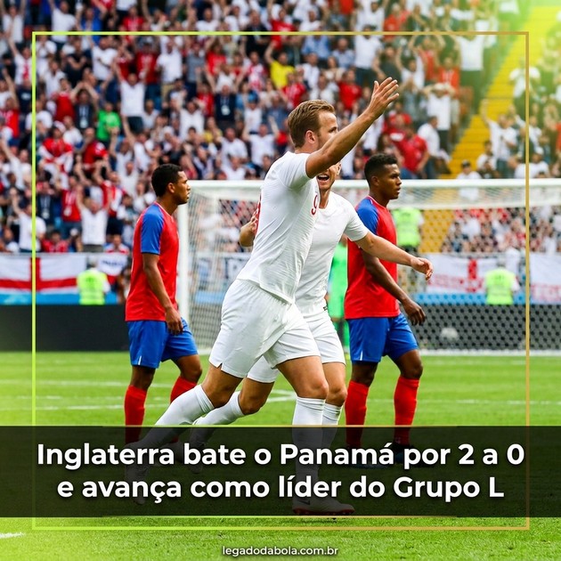 Inglaterra bate o Panamá por 2 a 0 e avança como líder do Grupo L