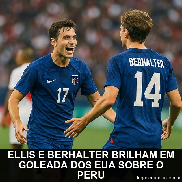 Ellis e Berhalter brilham em goleada dos EUA sobre o Peru