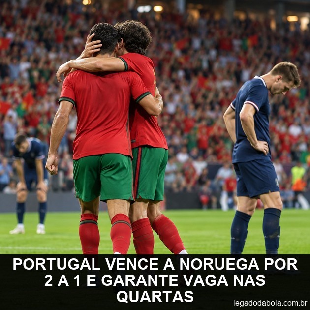 Portugal vence a Noruega 2-1 y asegura su lugar en cuartos