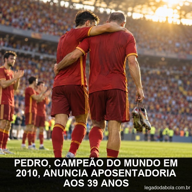 Pedro, campeão do mundo em 2010, anuncia aposentadoria aos 39 anos