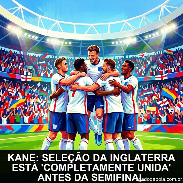 Kane: seleção da Inglaterra está 'completamente unida' antes da semifinal