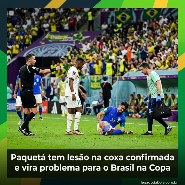 Paquetá tem lesão na coxa confirmada e vira problema para o Brasil na Copa