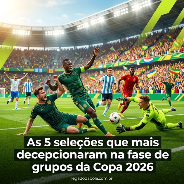 As 5 seleções que mais decepcionaram na fase de grupos da Copa 2026