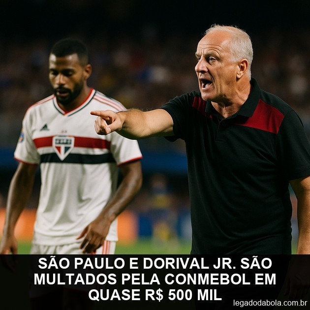 São Paulo y Dorival Jr. multados con casi R$ 500 mil por la CONMEBOL
