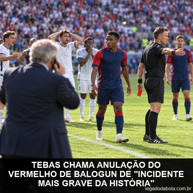 Tebas chama anulação do vermelho de Balogun de "incidente mais grave da história"