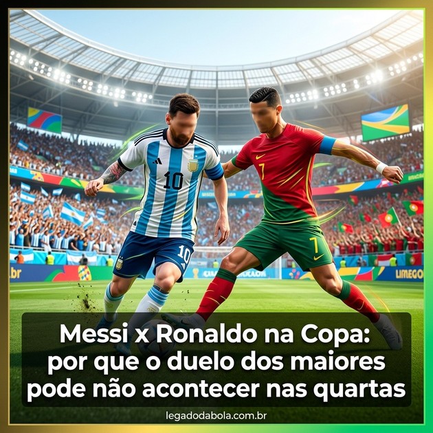 Messi x Ronaldo na Copa: por que o duelo dos maiores pode não acontecer nas quartas