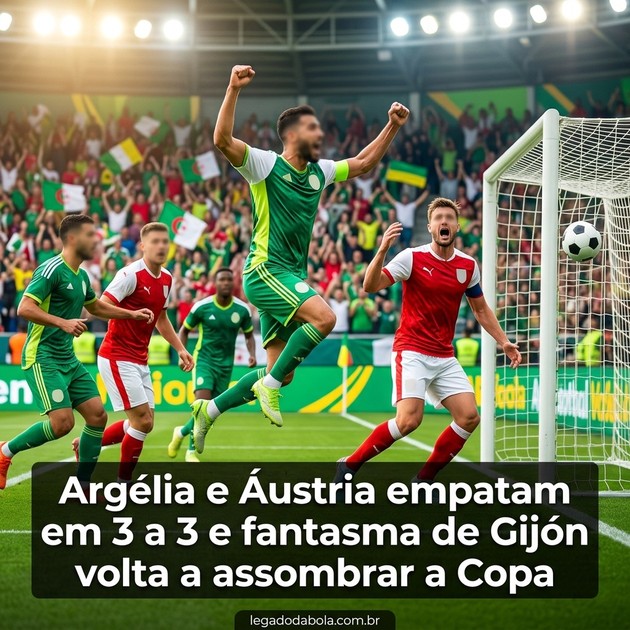 Argélia e Áustria empatam em 3 a 3 e fantasma de Gijón volta a assombrar a Copa
