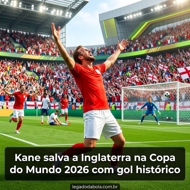 Kane salva a Inglaterra na Copa do Mundo 2026 com gol histórico