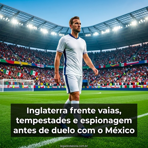 Inglaterra enfrenta vaias, tempestades e espionagem antes de duelo com o Mexico