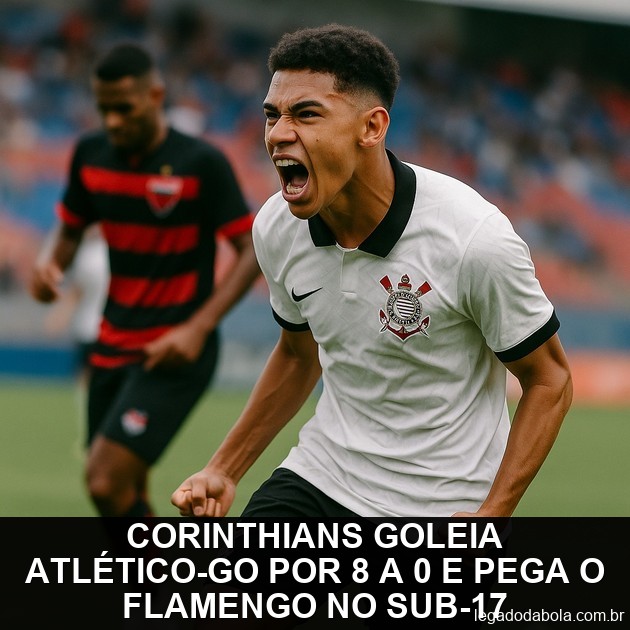 Corinthians goleia Atlético-GO por 8 a 0 e pega o Flamengo no Sub-17