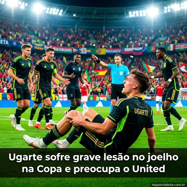Ugarte sofre grave lesão no joelho na Copa e preocupa o United