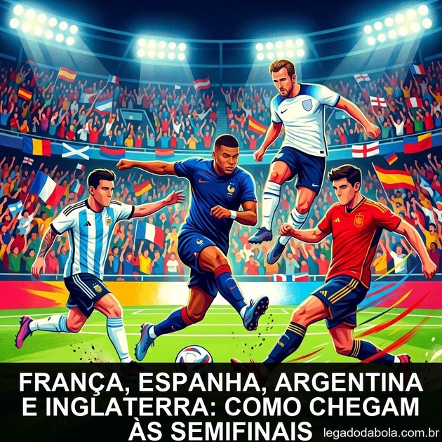 França, Espanha, Argentina e Inglaterra: como chegam às semifinais