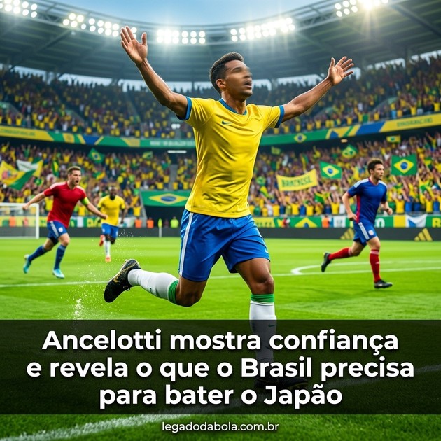 Ancelotti mostra confiança e revela o que o Brasil precisa para bater o Japão